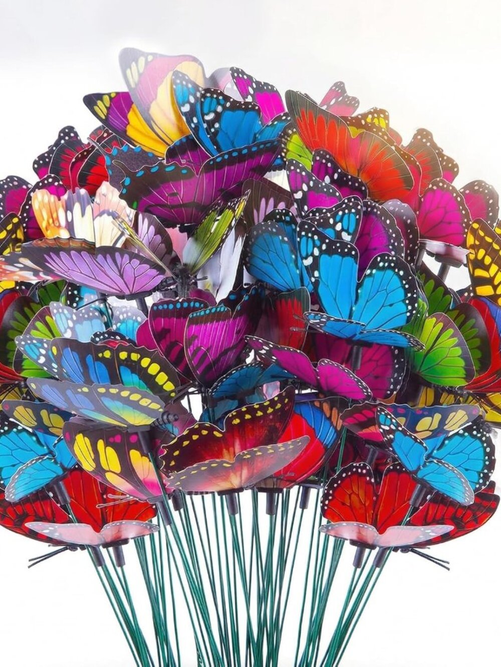 50PCS Butterfly Garden Decorations, 11.5 Inch Plastic Butterfly